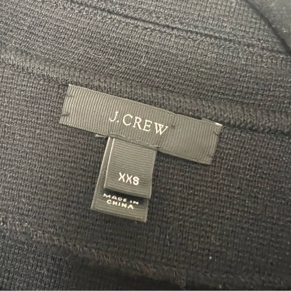 J. Crew Sophie Open Front Sweater Jacket Blazer Black Wool Blend J0224 - Picture 3 of 4